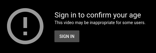 Youtube age confirmation bypass sale